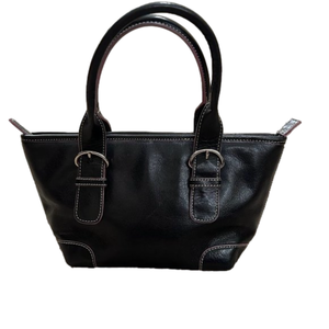 Black and Pink Leather Nordstrom Handbag Purse